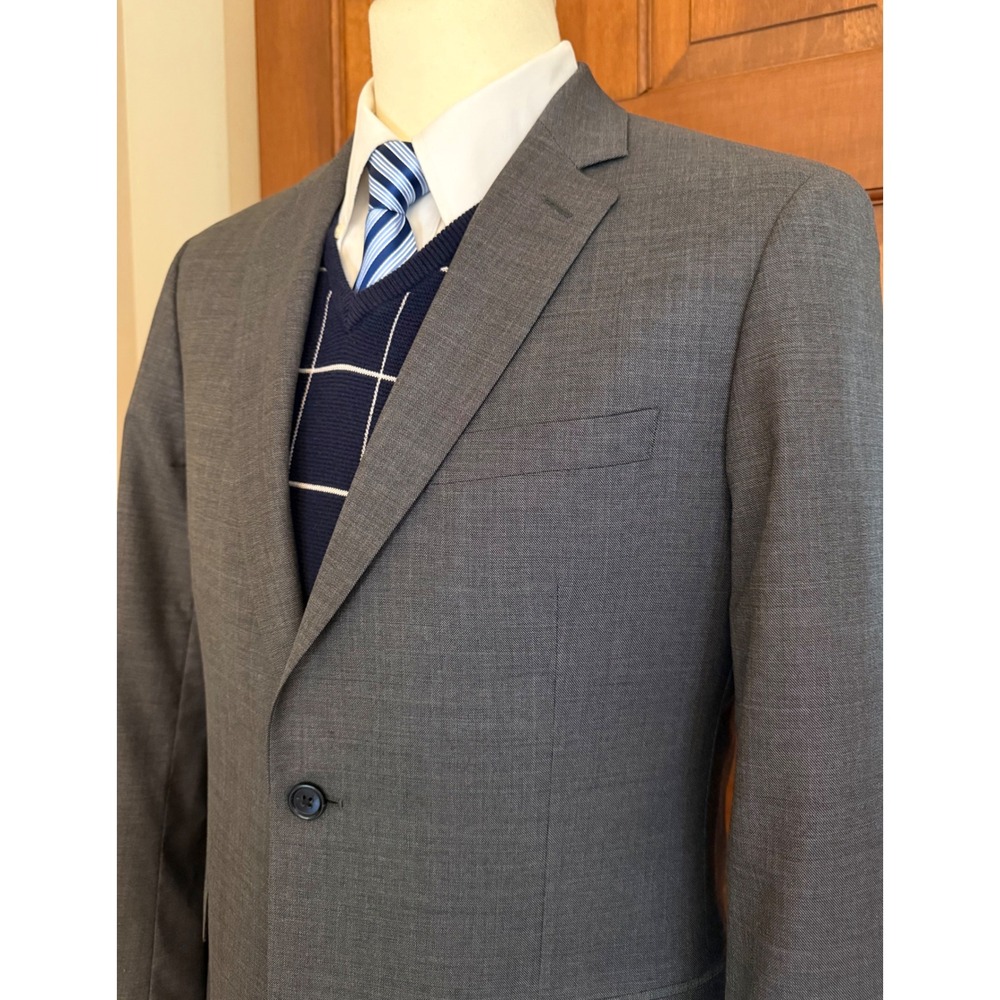 Banana Republic‎ Slim Fit Blazer Mens 42R Gray Marzotto Wool Sport Coat Jacket